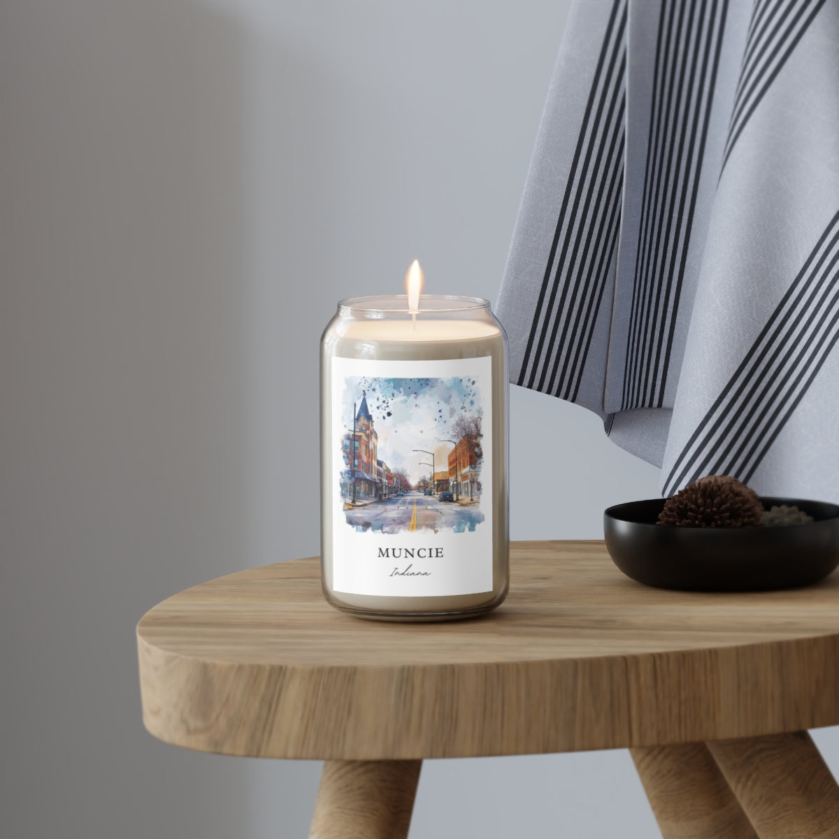 Muncie, Indiana scented soy candle
