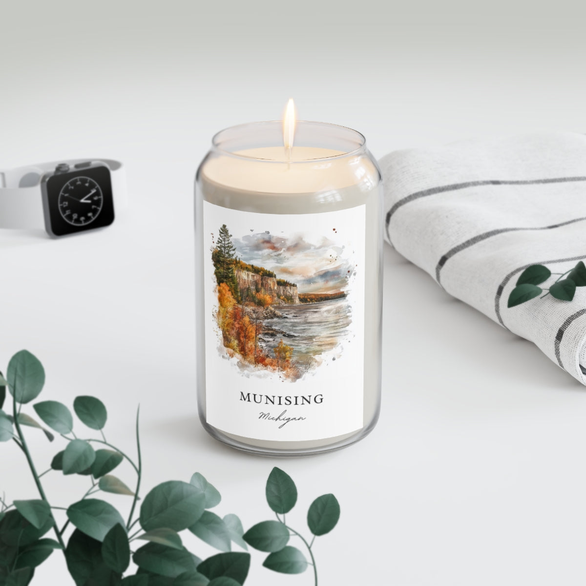 Munising, Michigan scented soy candle
