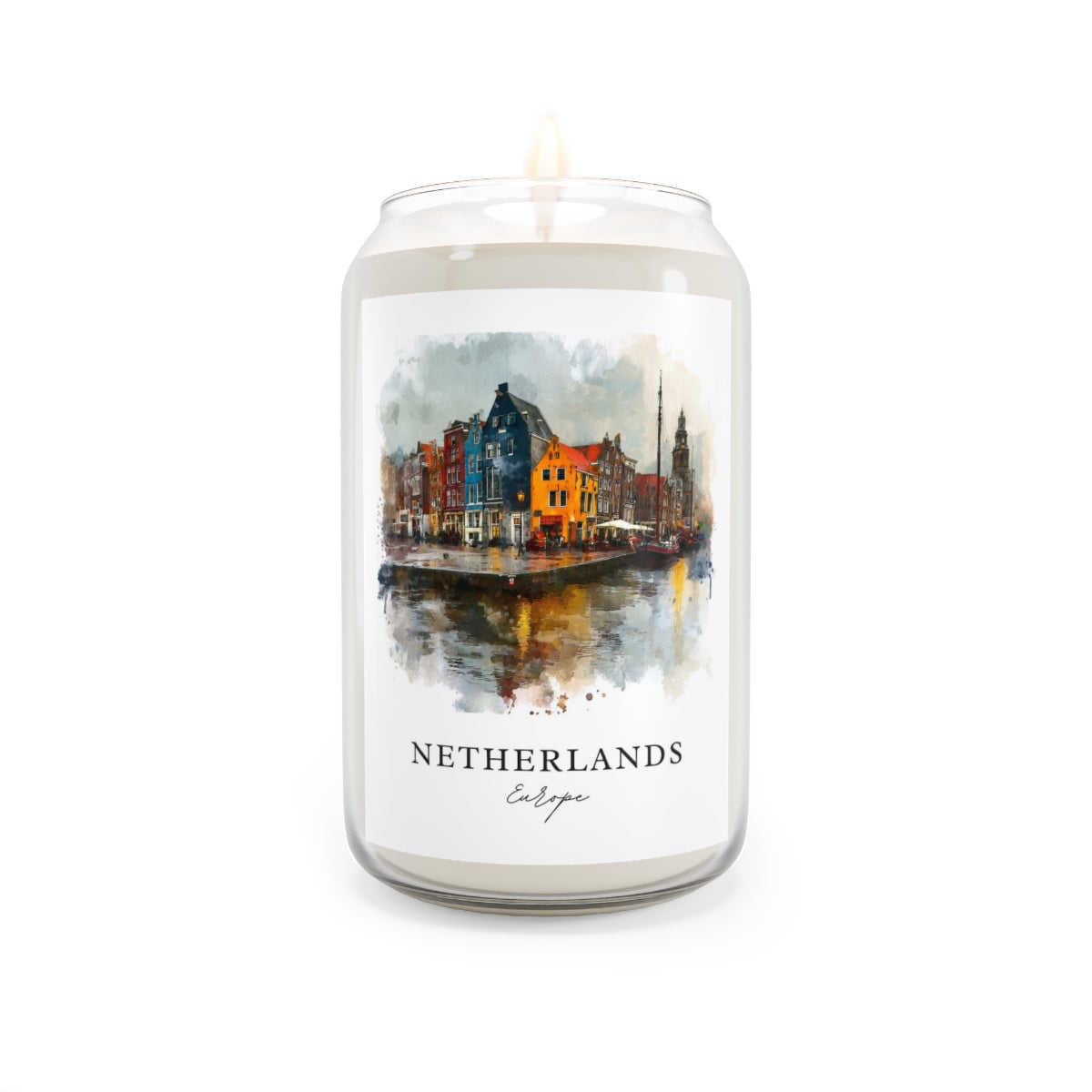Netherlands, Europe scented soy candle