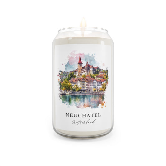 Neuchatel, Switzerland scented soy candle