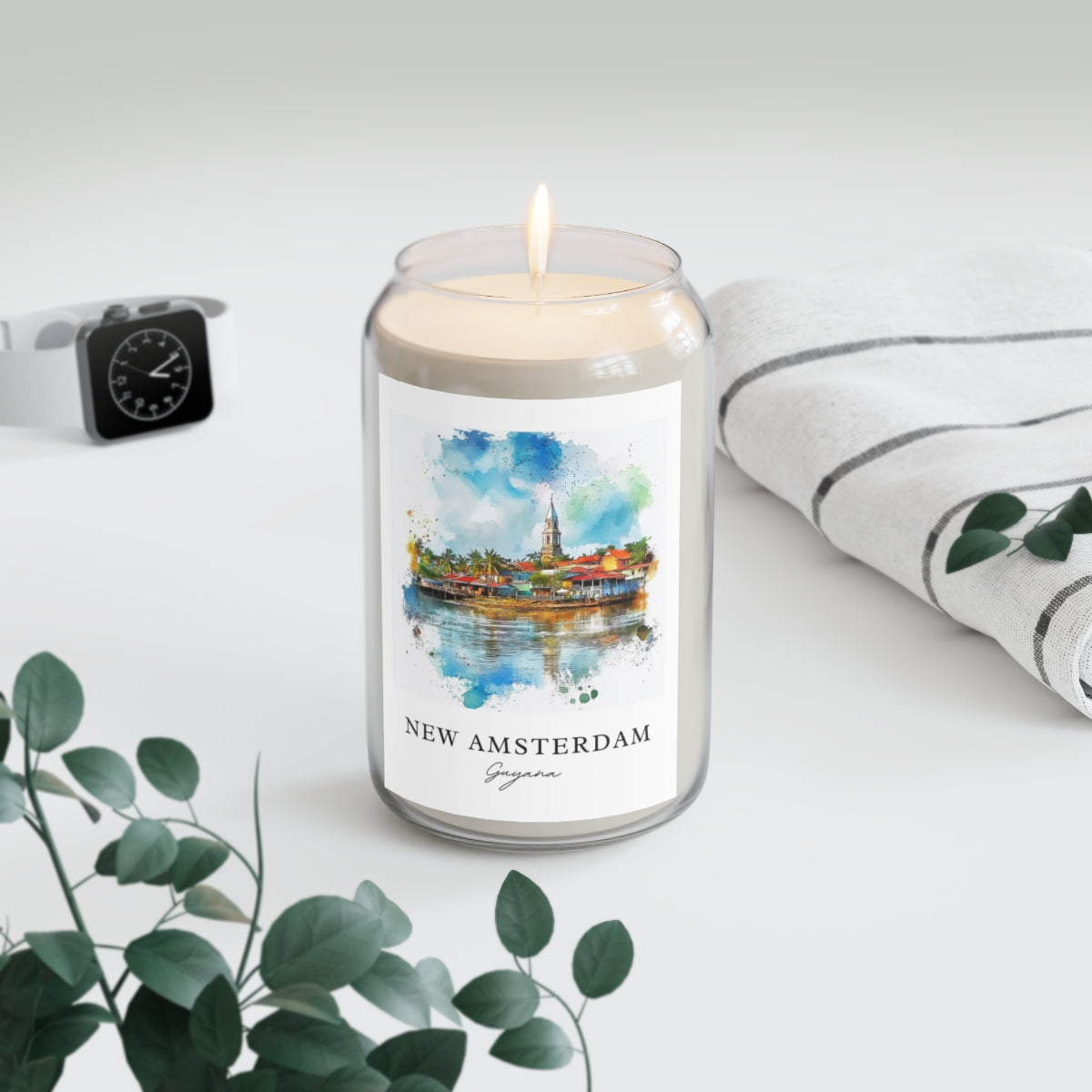 New Amsterdam, Guyana scented soy candle