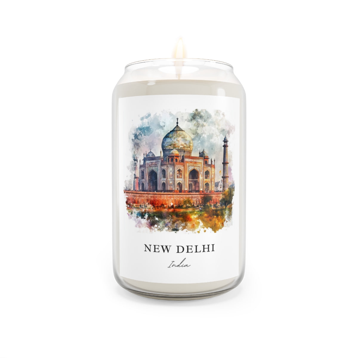 New Delhi, India scented soy candle