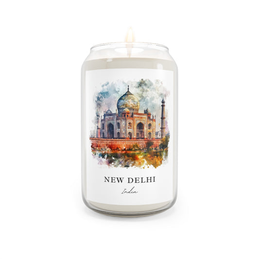 New Delhi, India scented soy candle