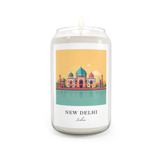 New Delhi, India scented soy candle