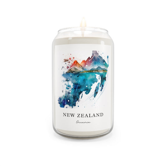 New Zealand, Oceania scented soy candle