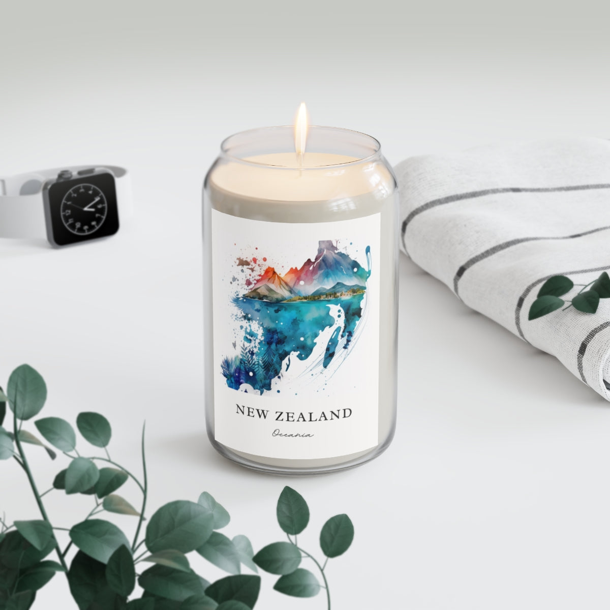 New Zealand, Oceania scented soy candle