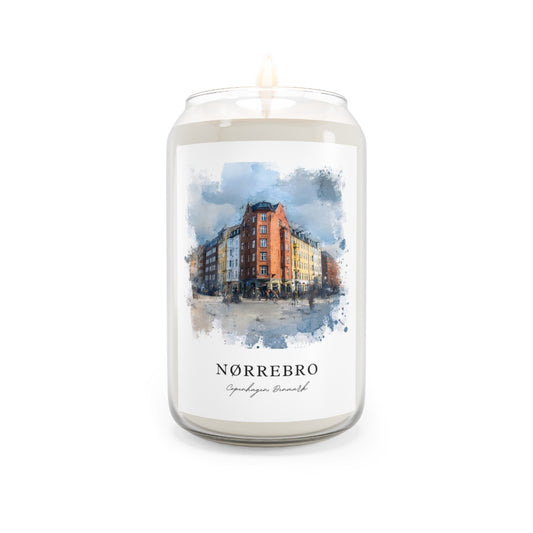 Nørrebro, Copenhagen, Denmark scented soy candle