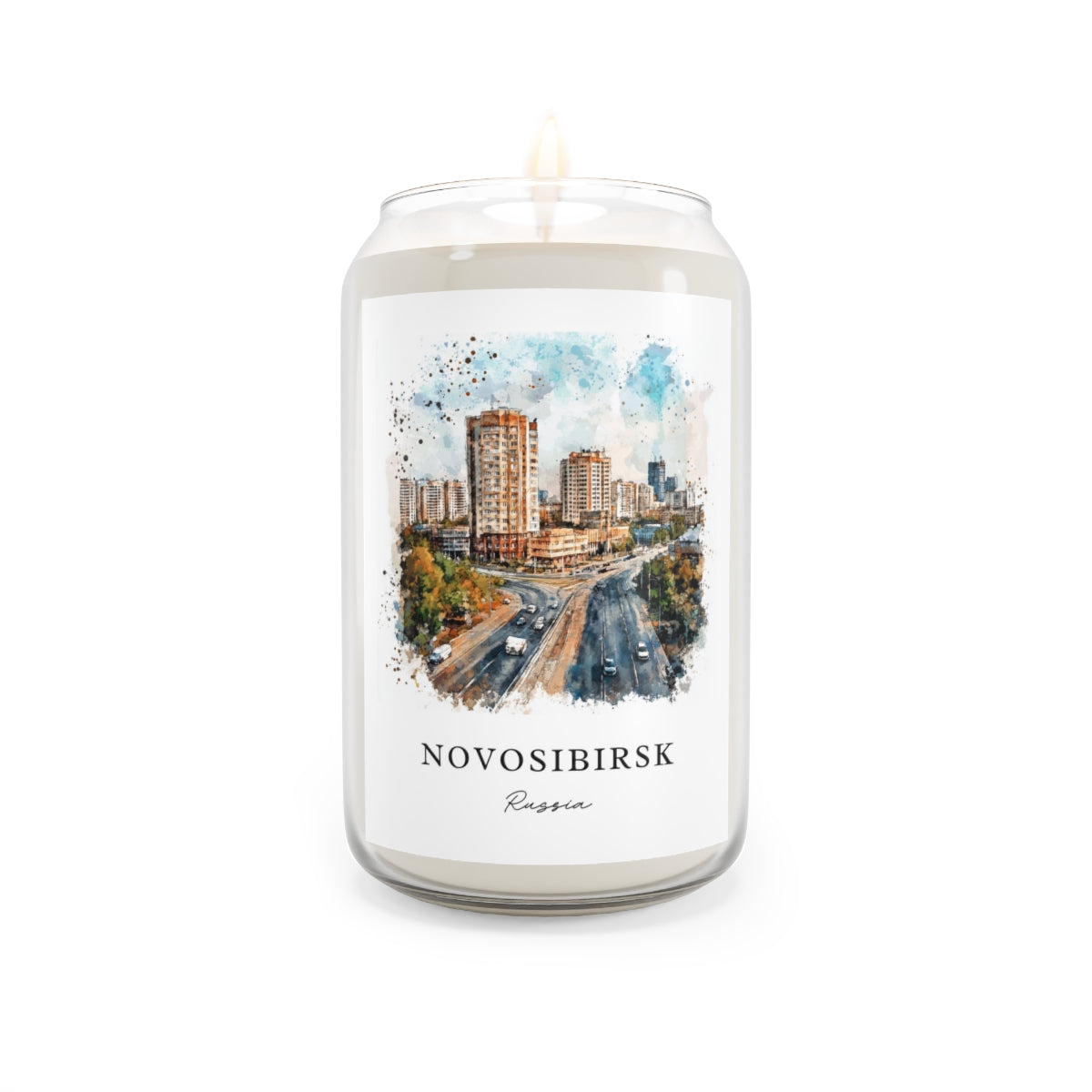 Novosibirsk, Russia scented soy candle