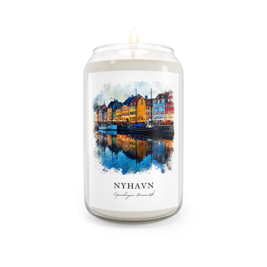 Nyhavn, Copenhagen Denmark scented soy candle