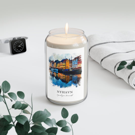 Nyhavn, Copenhagen Denmark scented soy candle