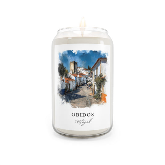 Obidos, Portugal scented soy candle