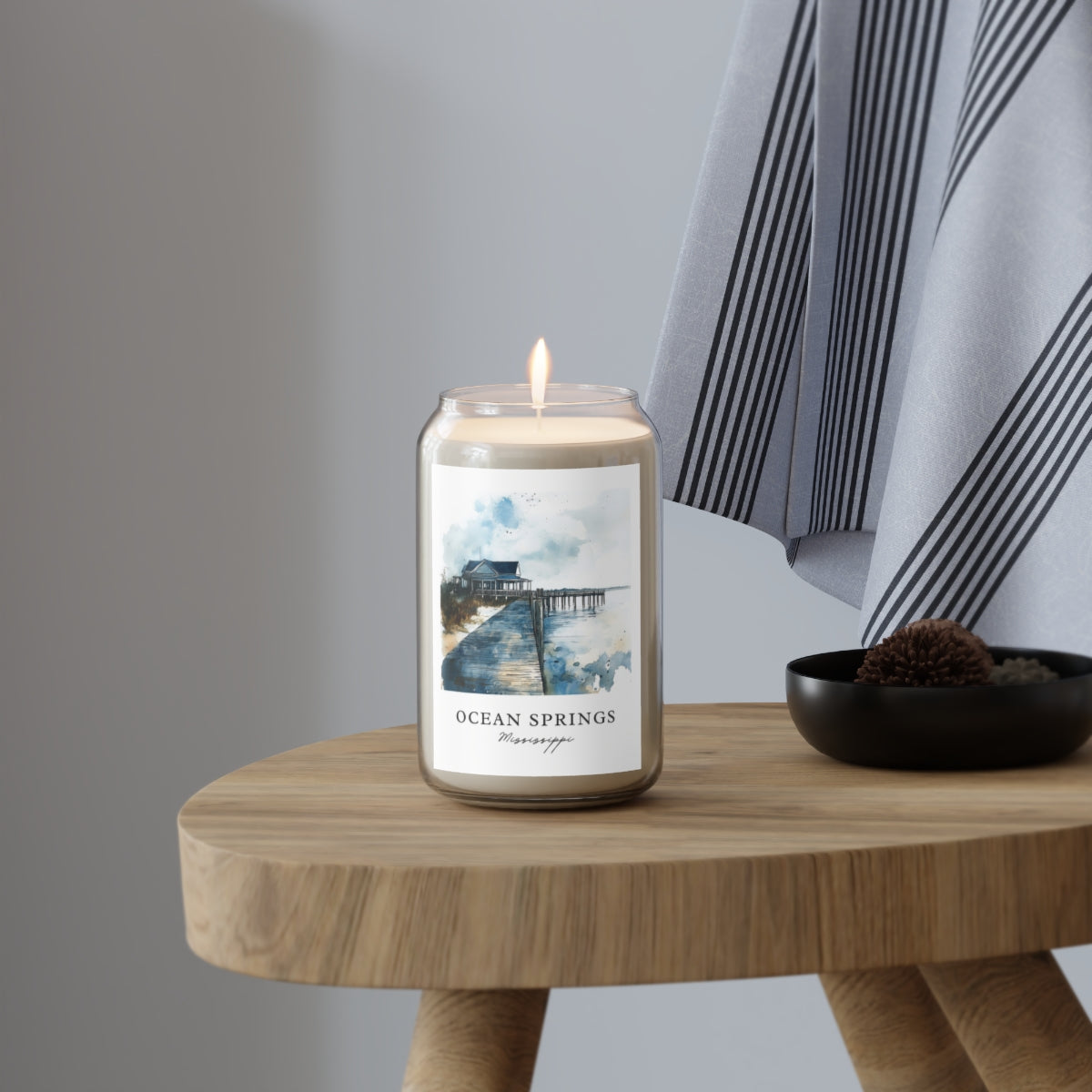 Ocean Springs, Mississippi scented soy candle