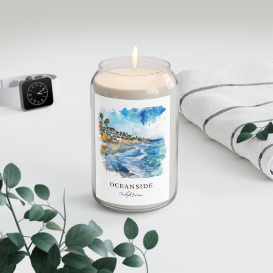 Oceanside, California scented soy candle