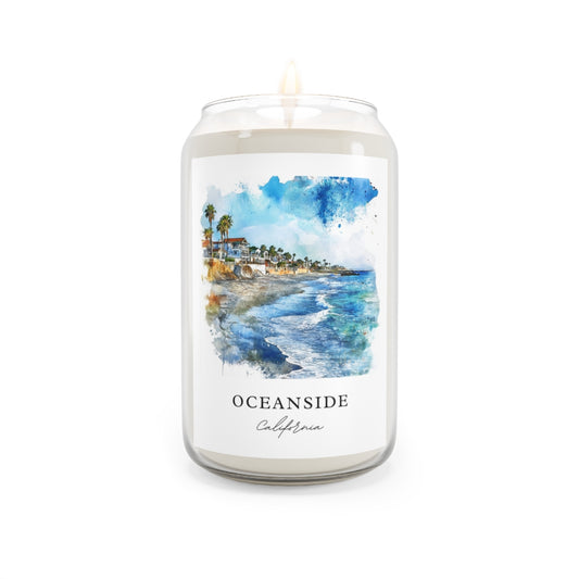Oceanside, California scented soy candle