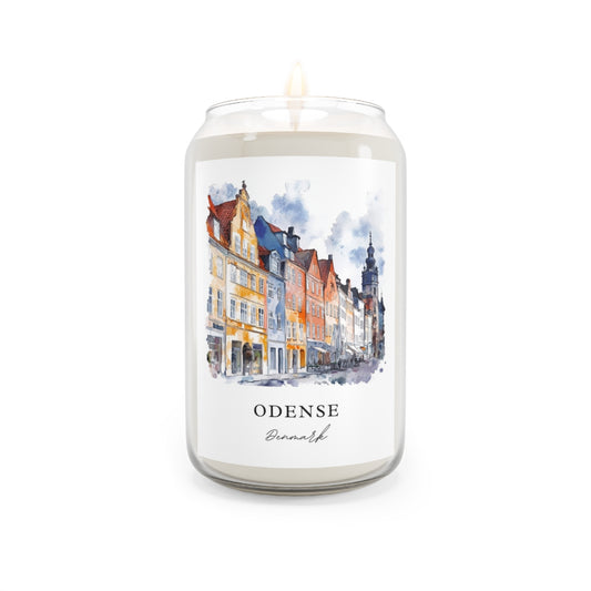 Odense, Denmark scented soy candle