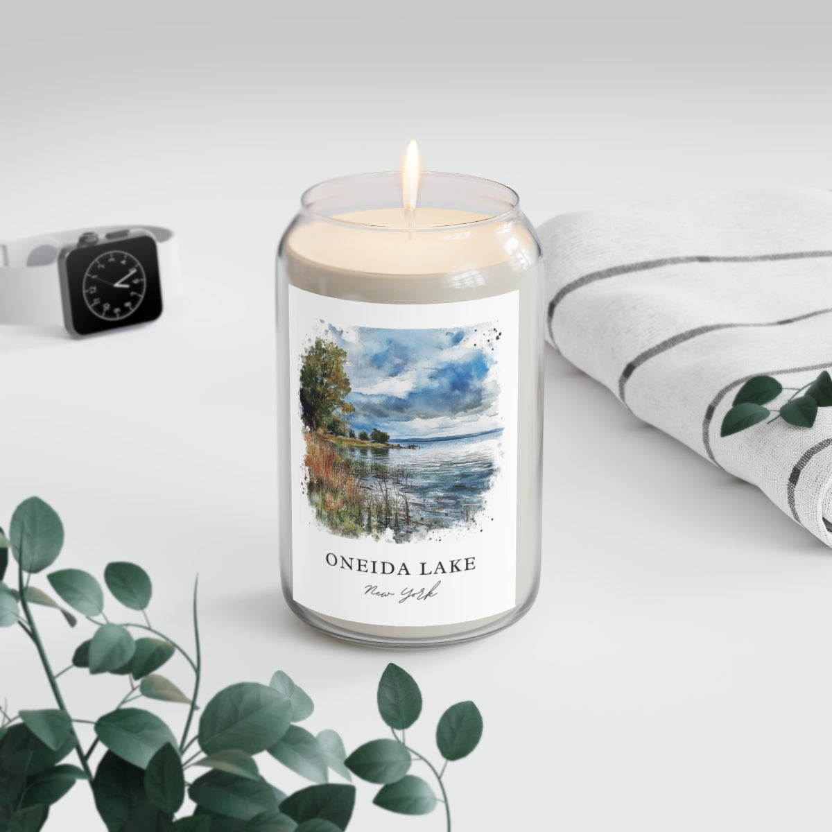 Oneida Lake, New York scented soy candle
