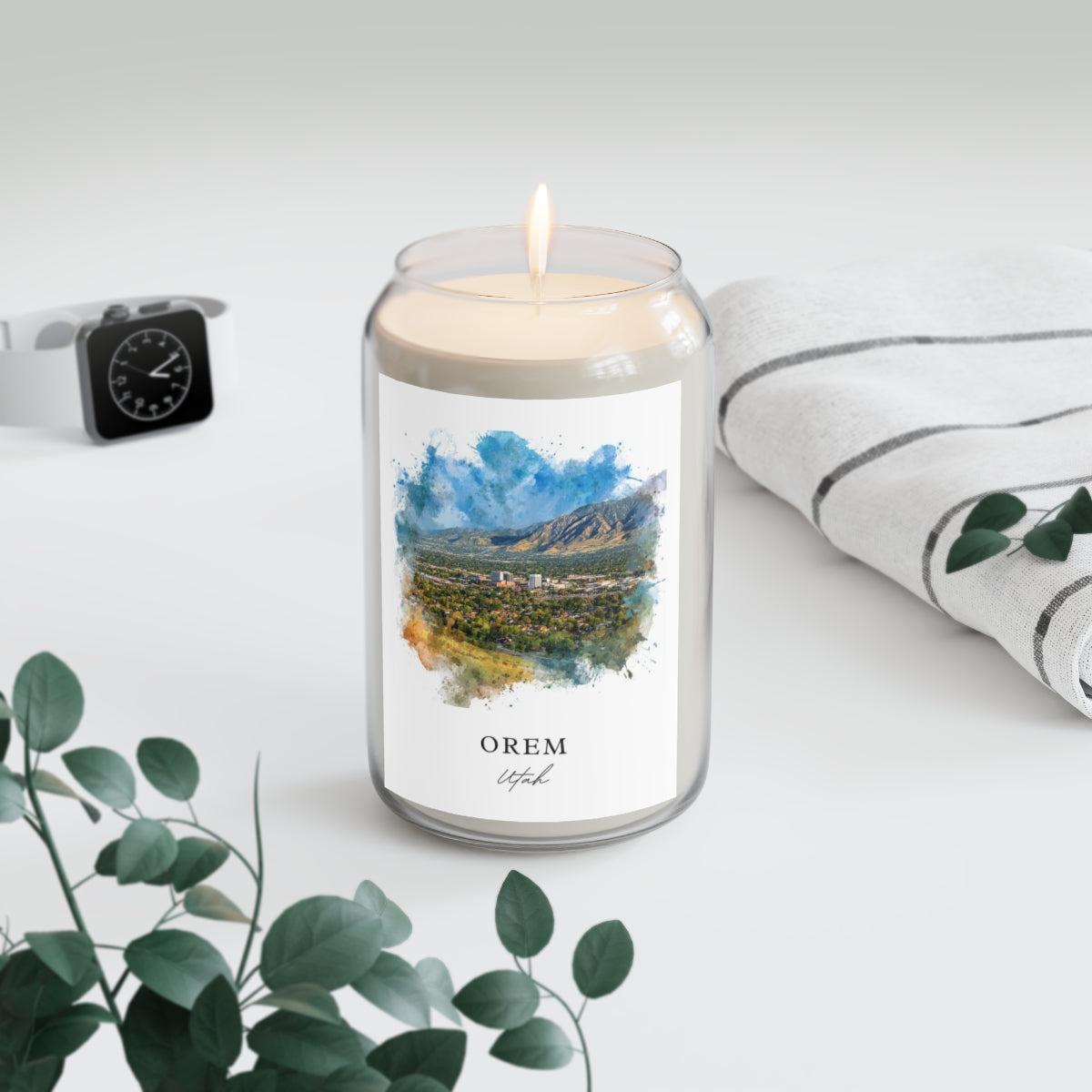 Orem, Utah scented soy candle