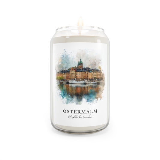 Östermalm, Stockholm, Sweden scented soy candle