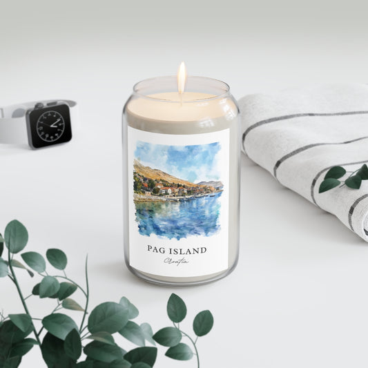 Pag Island, Croatia scented soy candle