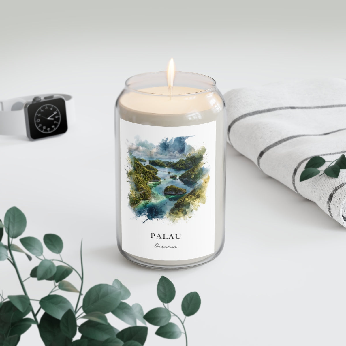 Palau, Oceania scented soy candle