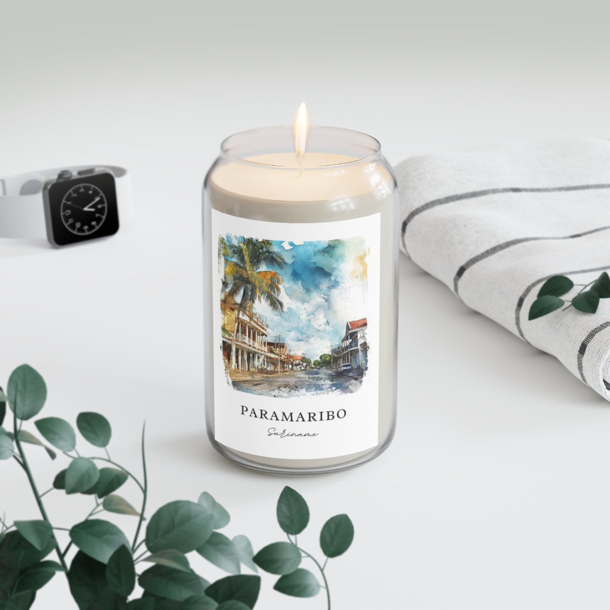 Paramaribo, Suriname scented soy candle