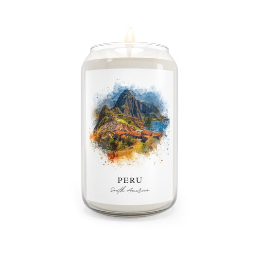 Peru, South America scented soy candle