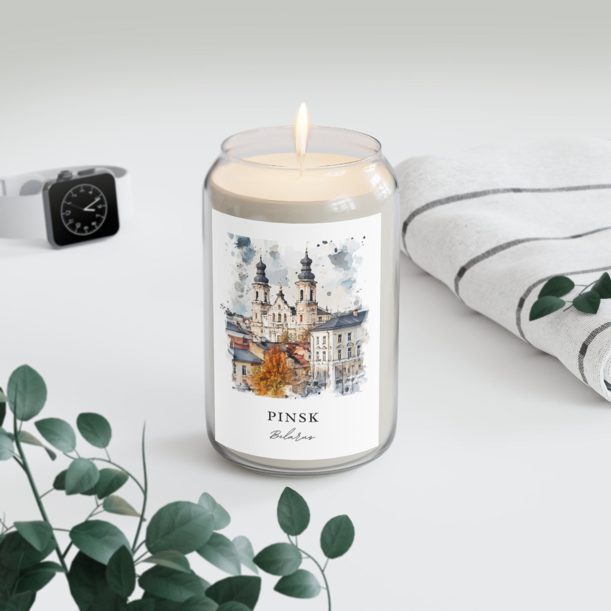 Pinsk, Belarus scented soy candle