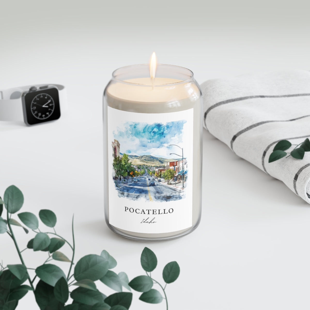 Pocatello, Idaho scented soy candle