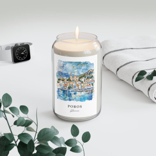 Poros, Greece scented soy candle