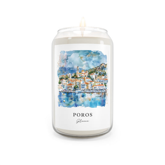 Poros, Greece scented soy candle