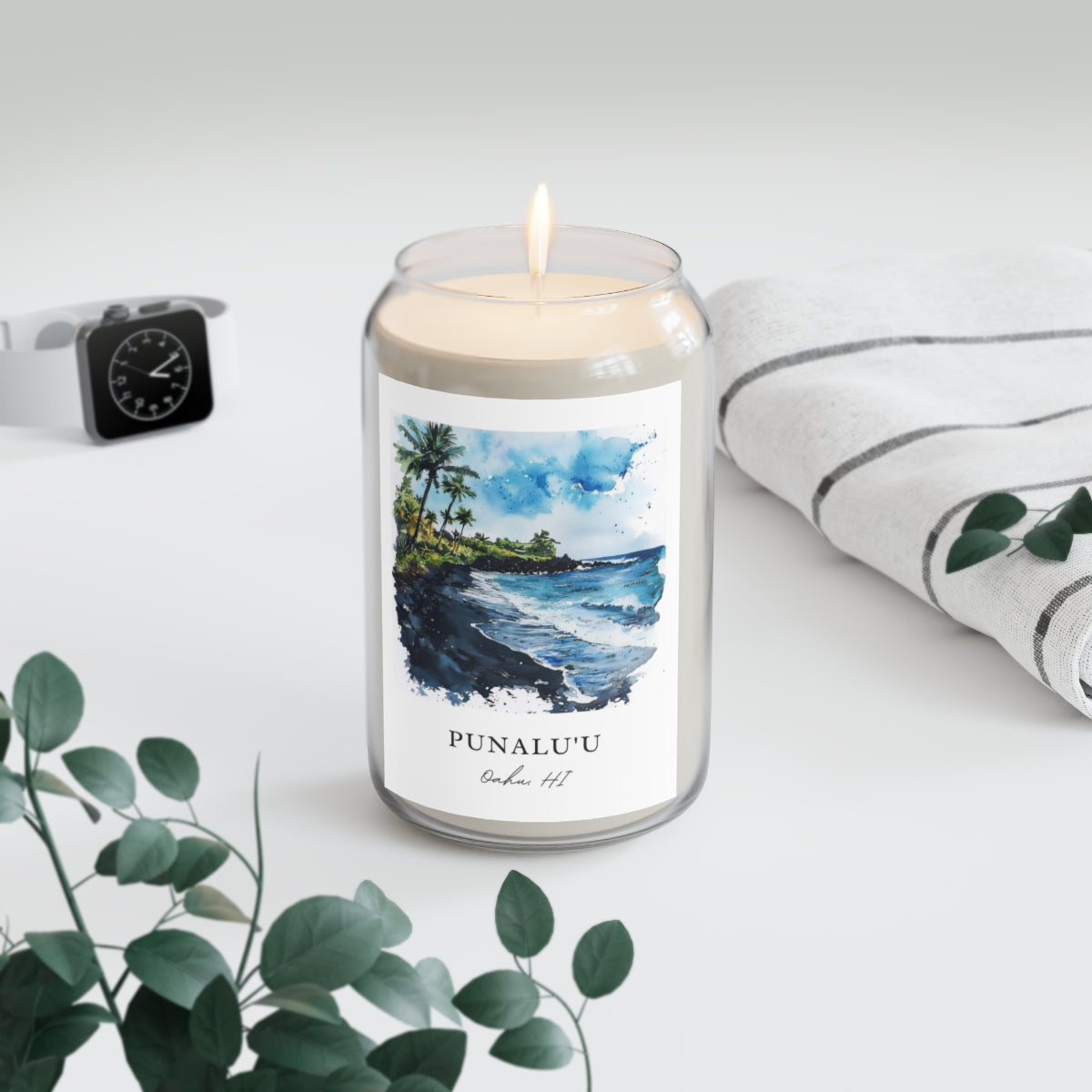 Punalu'u, Oahu, HI scented soy candle