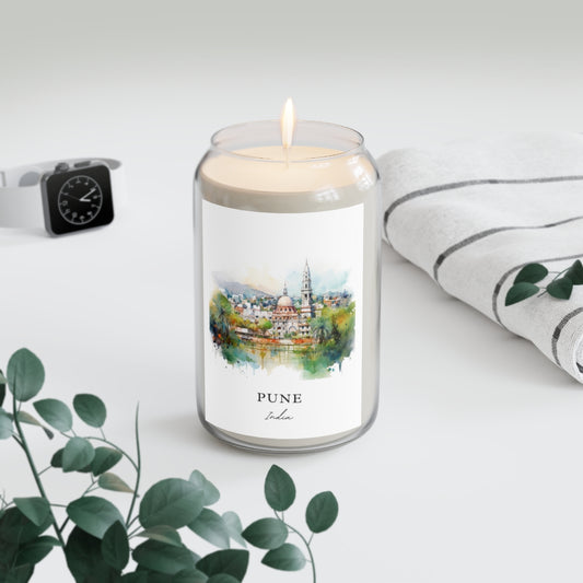 Pune, India scented soy candle