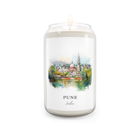 Pune, India scented soy candle