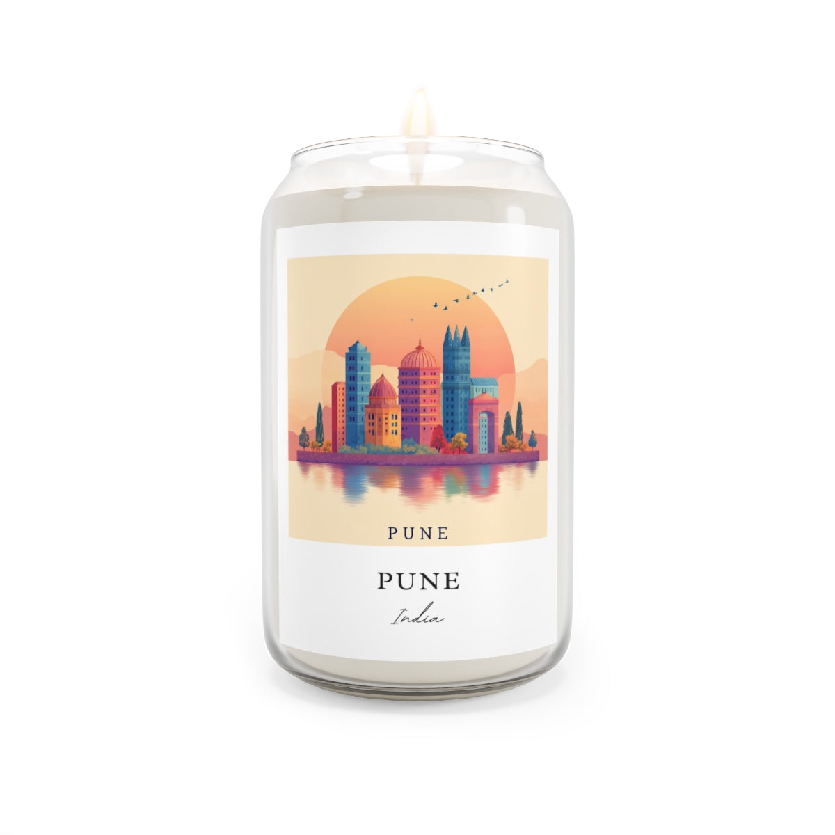 Pune, India scented soy candle