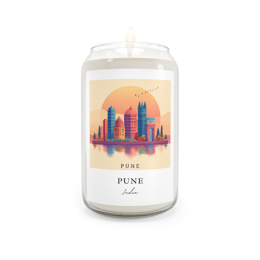 Pune, India scented soy candle