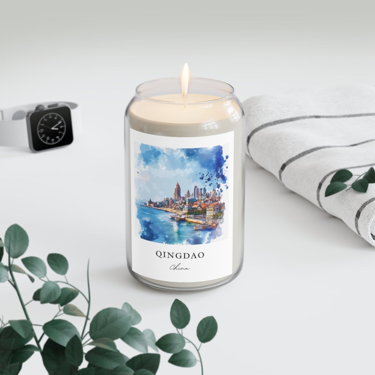 Qingdao, China scented soy candle