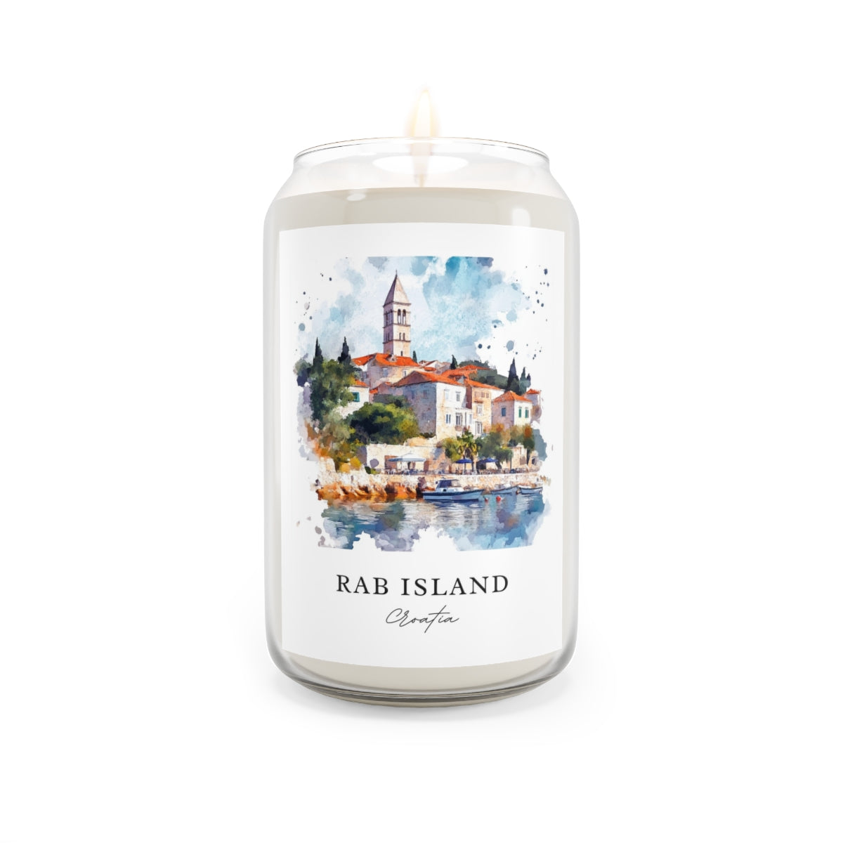 Rab Island, Croatia scented soy candle