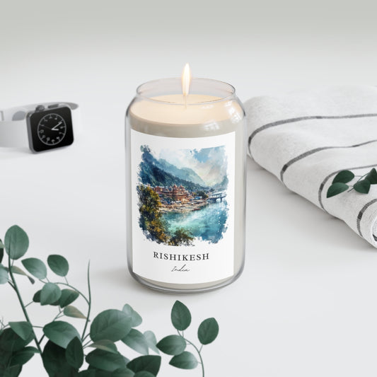 Rishikesh, India scented soy candle