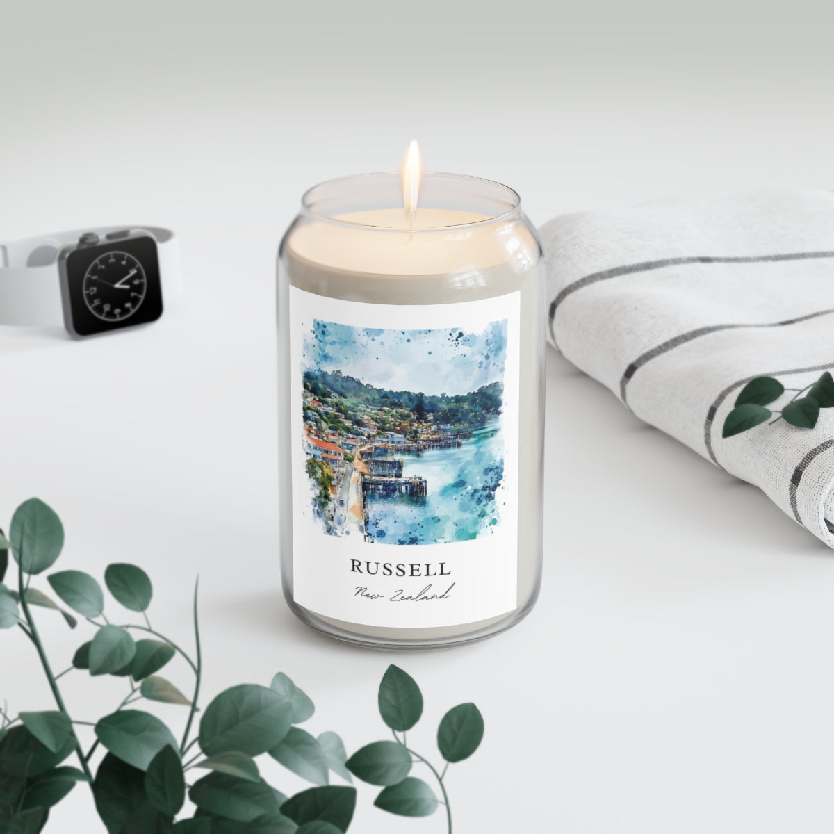 Russell, New Zealand scented soy candle
