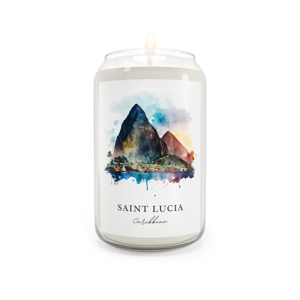 Saint Lucia, Caribbean scented soy candle