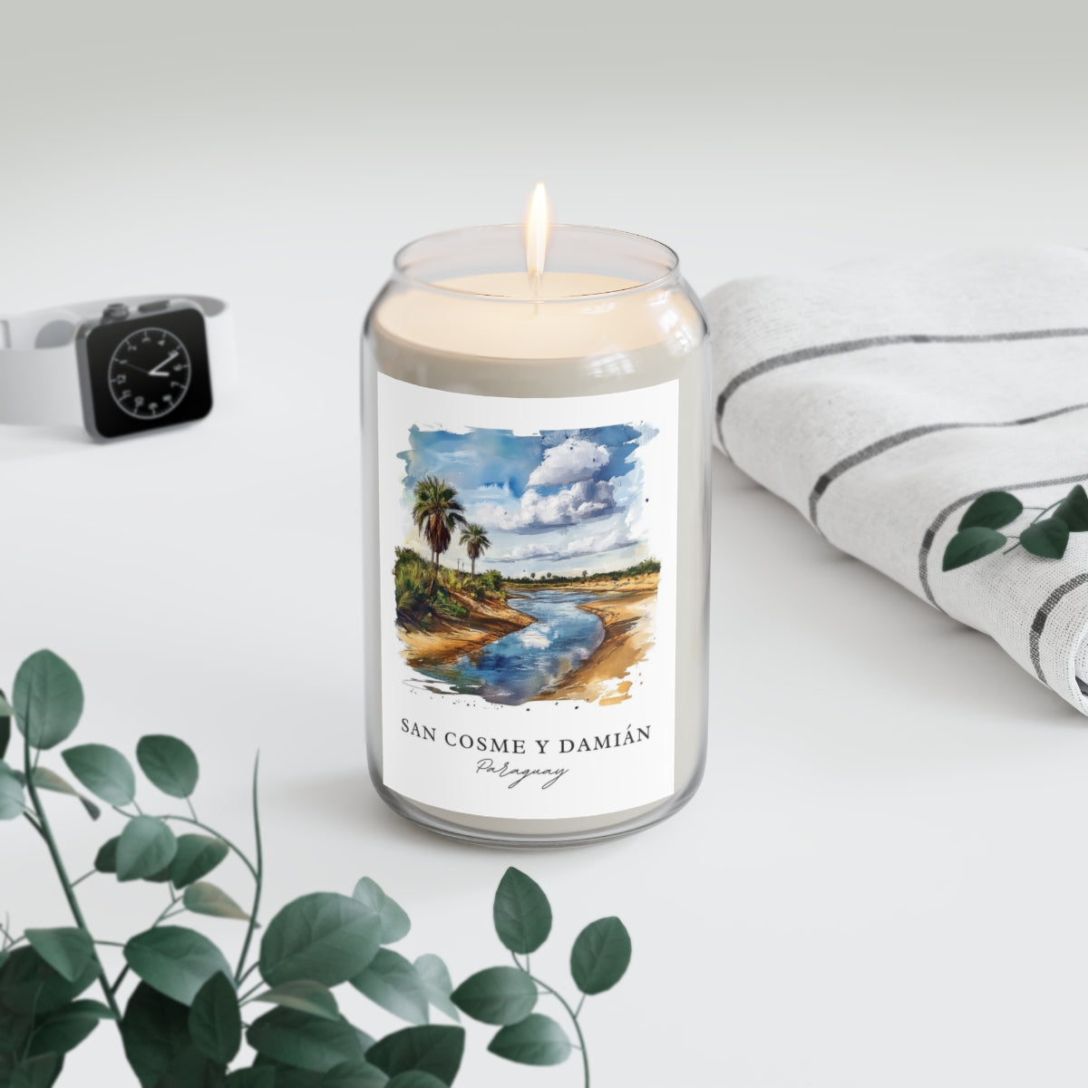 San Cosme Y Damián, Paraguay scented soy candle