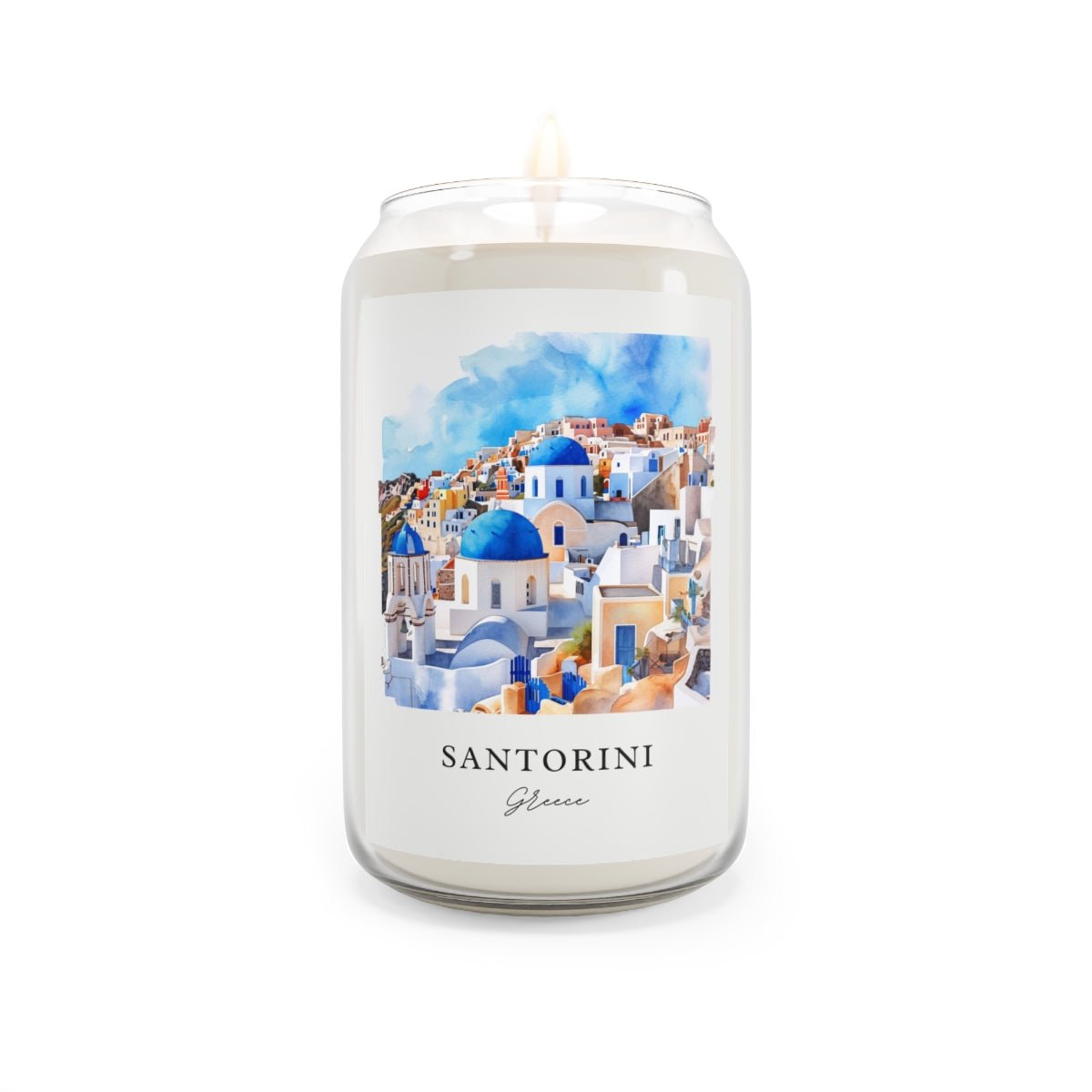 Santorini, Greece scented soy candle