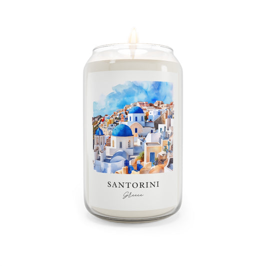Santorini, Greece scented soy candle
