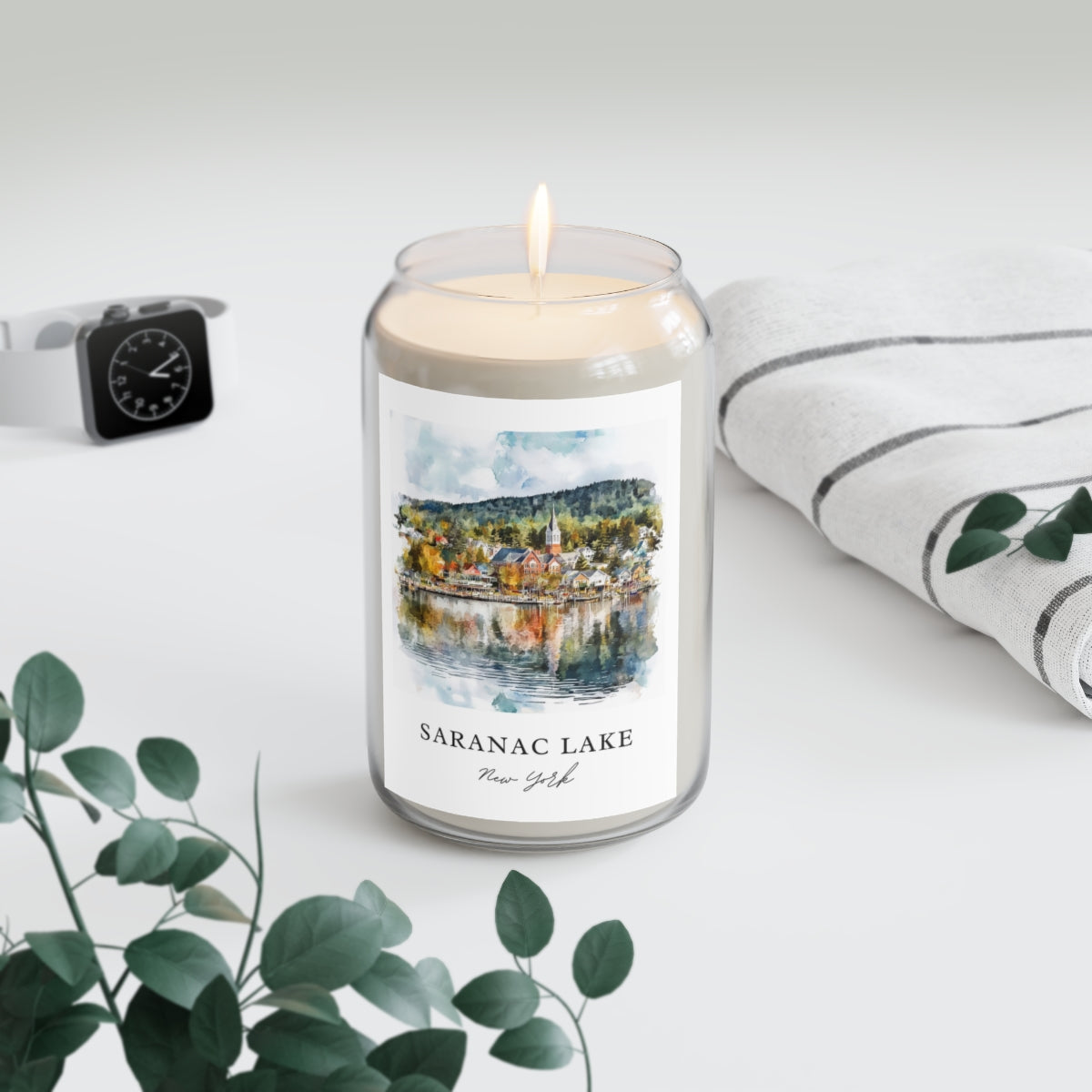 Saranac Lake, New York scented soy candle