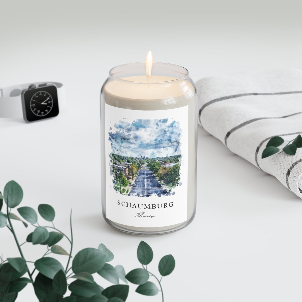Schaumburg, Illinois scented soy candle