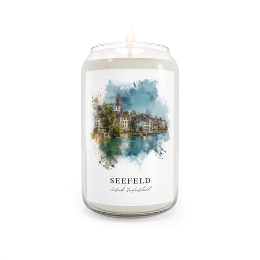 Seefeld, Zurich, Switzerland scented soy candle
