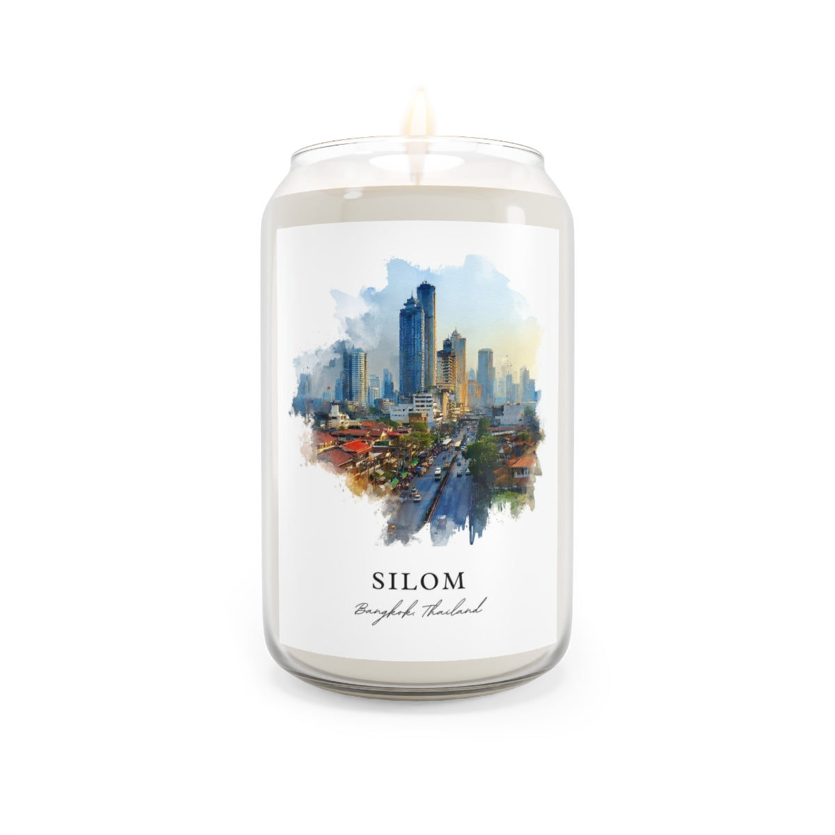 Silom, Bangkok, Thailand scented soy candle