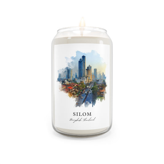 Silom, Bangkok, Thailand scented soy candle