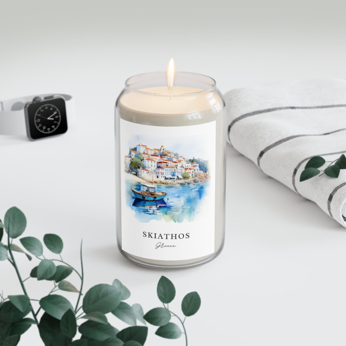 Skiathos, Greece scented soy candle