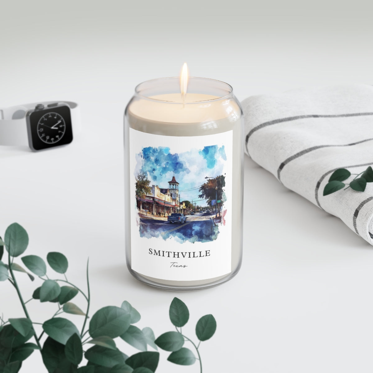 Smithville, Texas scented soy candle